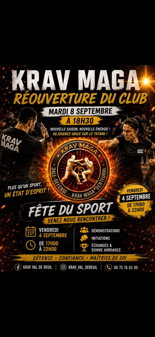 Stand KFKM27 Krav-Maga et Kung-Fu à la Fête du Sport de Val-de-Reuil.